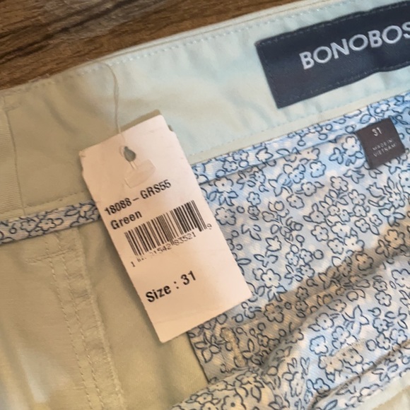 Bonobos 9in Inseam Green (light minty) size 31 NWT - Picture 4 of 8
